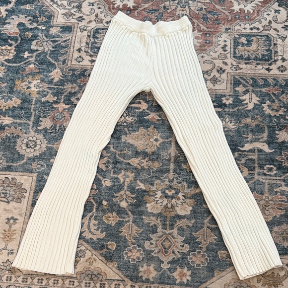 SABO Australia Medium US 6 Stretchy Ribbed Knit Cream Leggings - Picture 1 of 12